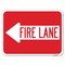 Signmission Fire Lane Left Arrow Heavy-Gauge Aluminum Rust Proof Parking Sign, 18" x 24", A-1824-23982 A-1824-23982 - alternate 1